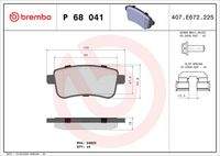BREMBO P68041 Bremsbelagsatz, Scheibenbremse