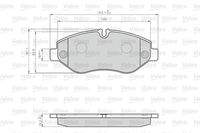 VALEO 872229 Bremsbelagsatz, Scheibenbremse