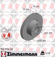 ZIMMERMANN 150113620 Bremsscheibe