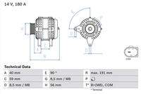 BOSCH 0986081890 Generator