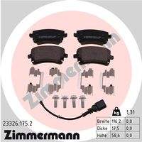 ZIMMERMANN 233261752 Bremsbelagsatz, Scheibenbremse