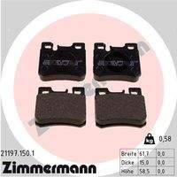 ZIMMERMANN 211971501 Bremsbelagsatz, Scheibenbremse