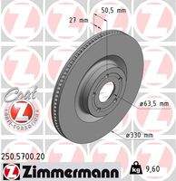 ZIMMERMANN 250570020 Bremsscheibe