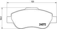 BREMBO P23097 Bremsbelagsatz, Scheibenbremse