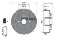 TEXTAR 94043100 Bremstrommel