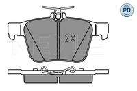 MEYLE 0252500916/PD Bremsbelagsatz, Scheibenbremse