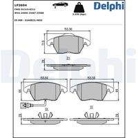 DELPHI LP3694 Bremsbelagsatz, Scheibenbremse