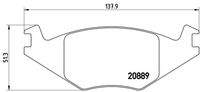 BREMBO P85019 Bremsbelagsatz, Scheibenbremse