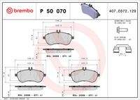 BREMBO P50070 Bremsbelagsatz, Scheibenbremse