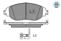 MEYLE 0252473821/PD Bremsbelagsatz, Scheibenbremse