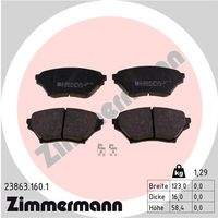 ZIMMERMANN 238631601 Bremsbelagsatz, Scheibenbremse