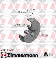 ZIMMERMANN 470185600 Bremstrommel