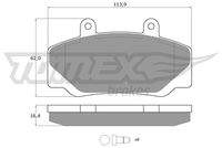 TOMEX Brakes TX1167 Bremsbelagsatz, Scheibenbremse