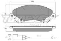 TOMEX Brakes TX1479 Bremsbelagsatz, Scheibenbremse