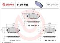 BREMBO P59028 Bremsbelagsatz, Scheibenbremse