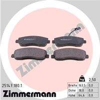 ZIMMERMANN 251471801 Bremsbelagsatz, Scheibenbremse