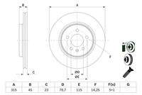 BOSCH 0986479F85 Bremsscheibe