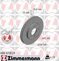 ZIMMERMANN 600325020 Bremsscheibe