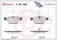 BREMBO P50026 Bremsbelagsatz, Scheibenbremse