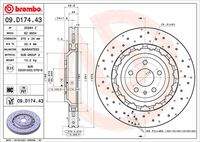 BREMBO 09D17443 Bremsscheibe