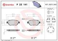 BREMBO P23141 Bremsbelagsatz, Scheibenbremse