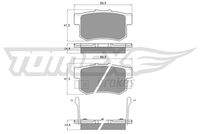 TOMEX Brakes TX1100 Bremsbelagsatz, Scheibenbremse