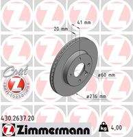 ZIMMERMANN 430263720 Bremsscheibe