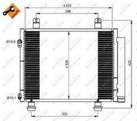 NRF 350208 Kondensator, Klimaanlage
