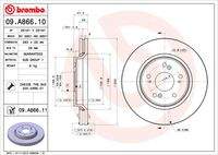 BREMBO 09A86611 Bremsscheibe