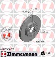 ZIMMERMANN 470241620 Bremsscheibe