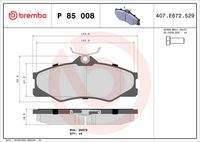 BREMBO P85008 Bremsbelagsatz, Scheibenbremse