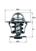MAHLE TX1587D Thermostat, Kühlmittel
