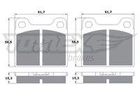 TOMEX Brakes TX1016 Bremsbelagsatz, Scheibenbremse