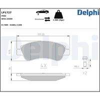 DELPHI LP1727 Bremsbelagsatz, Scheibenbremse