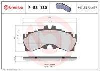 BREMBO P83180 Bremsbelagsatz, Scheibenbremse