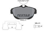 TEXTAR 2446201 Bremsbelagsatz, Scheibenbremse