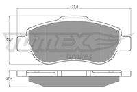 TOMEX Brakes TX1443 Bremsbelagsatz, Scheibenbremse