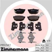 ZIMMERMANN 215531401 Bremsbelagsatz, Scheibenbremse