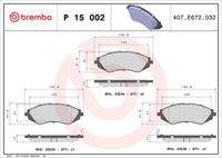 BREMBO P15002 Bremsbelagsatz, Scheibenbremse