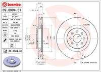 BREMBO 09800431 Bremsscheibe