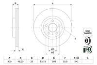 BOSCH 0986479G68 Bremsscheibe