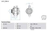 BOSCH 0986047490 Generator