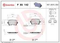 BREMBO P85142 Bremsbelagsatz, Scheibenbremse