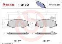 BREMBO P68061 Bremsbelagsatz, Scheibenbremse