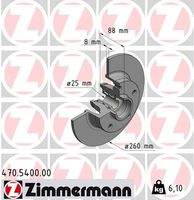 ZIMMERMANN 470540000 Bremsscheibe