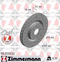 ZIMMERMANN 110222052 Bremsscheibe
