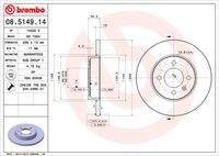 BREMBO 08514914 Bremsscheibe