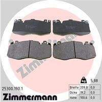 ZIMMERMANN 253001901 Bremsbelagsatz, Scheibenbremse