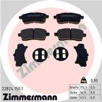 ZIMMERMANN 228241501 Bremsbelagsatz, Scheibenbremse