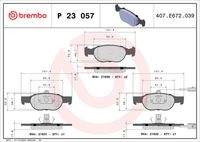 BREMBO P23057 Bremsbelagsatz, Scheibenbremse